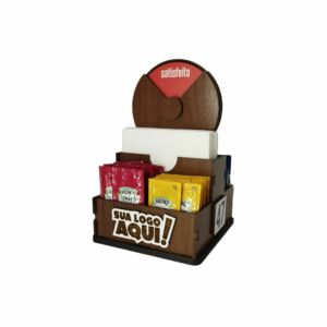 Porta guardanapos com rodízio sinalizador de sabores