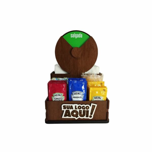 Porta Guardanapos e sachês com placa de rodizio e porta palitos - Image 5